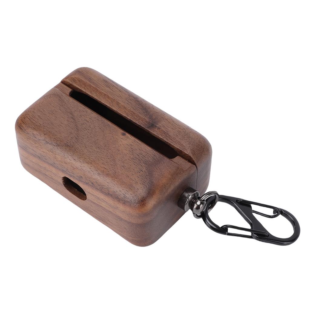 Earbud Case Cover Fit for     II Wireless   Earbud Drop Proof   Polished Wood Protective Cover