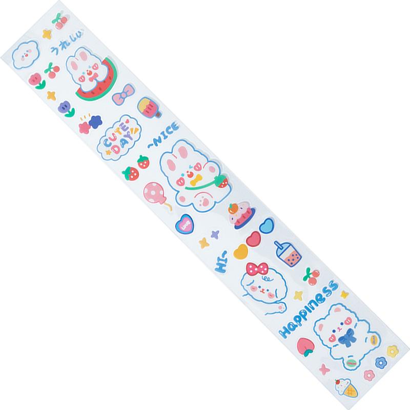 Милые корейские наклейки для девочек Kawaii для чехлов телефонов, канцелярских товаров, поделок, запечатывания и студенческих дневников