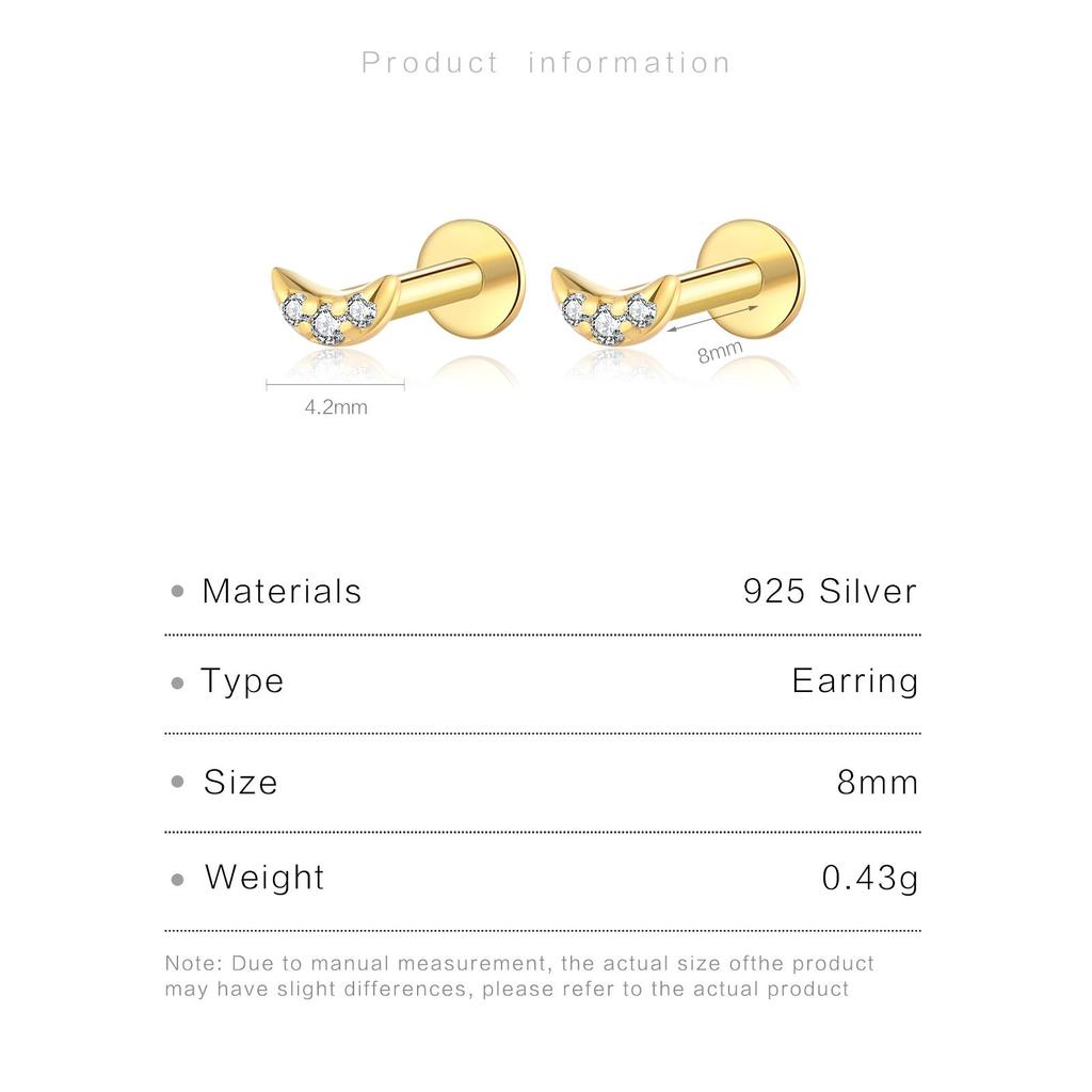 ANDYWEN Женские серьги-гвоздики из 100% стерлингового серебра 925 пробы, роскошные ювелирные украшения 2023 года