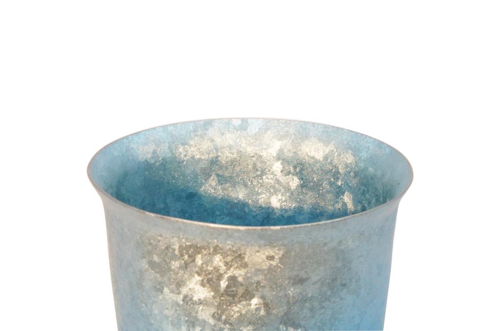 HORIE Сделано в префектуре Ниигата Титановый двойной стакан Выполнен в печи Широкое горлышко 250 куб. см Градиентно-синий T14KM250GB Tsubame,