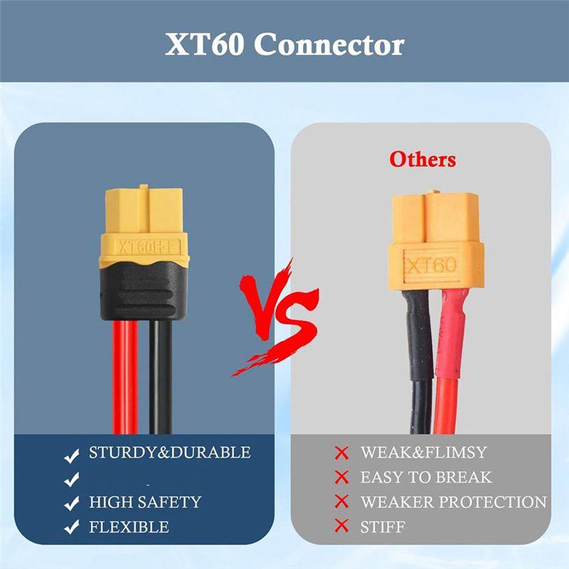 ABWR-2 шт. удлинительный кабель XT60 12AWG 1 фут XT60 на XT60 с разъемом папа-мама для солнечной панели, RC аккумулятора, замены