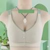 Women's Seamless Front Buckle Bra: Large Size, No Cup or Steel Ring, Reinforced Bottom for Middle-Aged & Elderly.