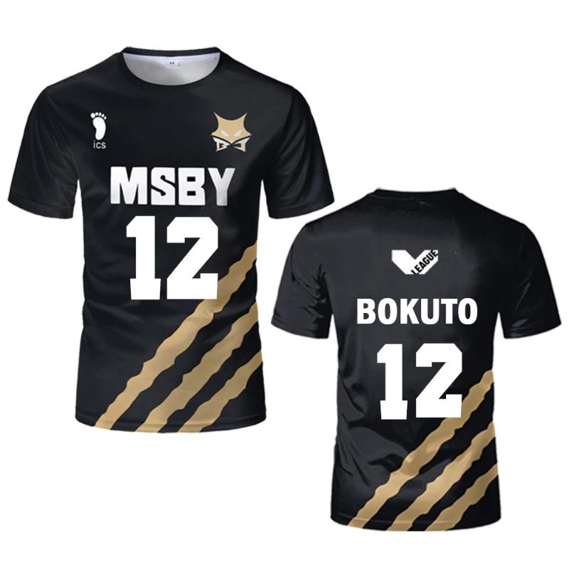 Хайкюу MSBY Black Jackal Джерси Японское Аниме Косплей Топы Волейбольная Форма для Мужчин и Женщин Дышащие Детские Футболки