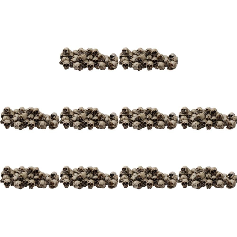 20-200PCS Mini Skull Heads/Mushroom Collectable Halloween Gothic Skull Sculptures Creative Festival Theme Landscape Garden Potte