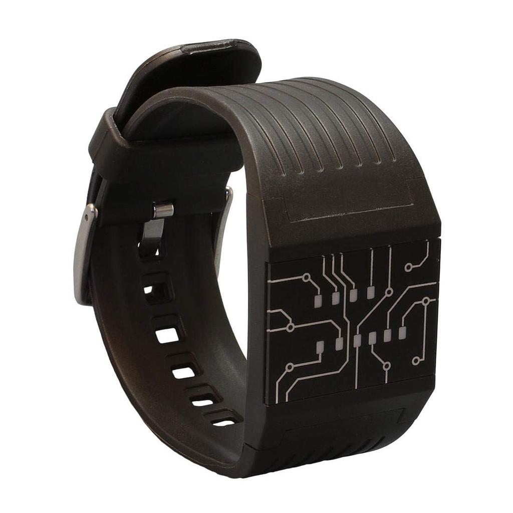 Binary Watch Men's LED Digital Watch Unique Binary Display Wristwatch Modern Geek Style