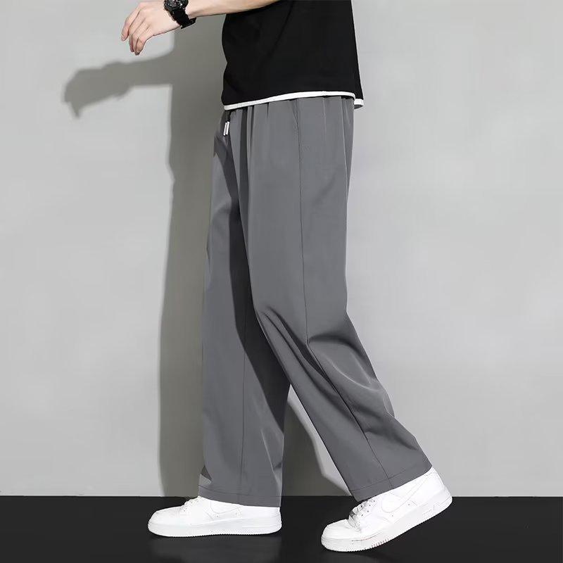 Men's Summer Ice Silk Straight-Leg Loose Trousers