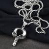 Ожерелье ювелирные изделия в стиле панк Винтаж серебряный цвет вопросительный знак череп кулон украшение на шею ювелирные изделия