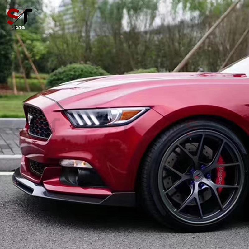 Передний сплиттер губы из углеродного волокна для Ford Mustang 2015-2017