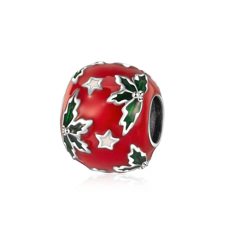Новинка Рождественские Подвески Шармы Бусины Подходят для Браслета Бангла Ожерелья Брелока Женские Роскошные DIY Ювелирные Изделия Вечеринка Фестиваль Подарки