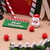 Yousheng 1 Set Christmas Mini Elf Door Decoration Wooden Fairy Garden Tiny Gnome Door Figurine Statue Miniature Xmas Scene Model Ornament