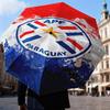 Paraguay Football Federation Emblem Umbrella Folding umbrella, automatic umbrella 8-Frame for Travel, camping Use Gift for Halloween Christmas