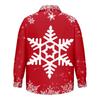 Men'S Christmas Casual Loose Fitting Long Sleeved Printed Shirt
