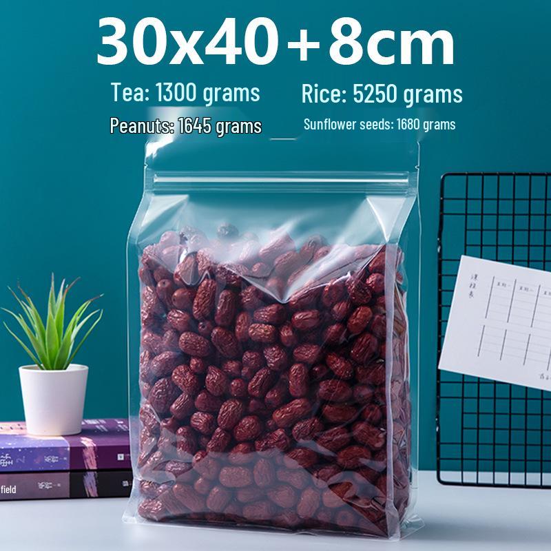 Матовый прозрачный самоклеящийся пакет для снеков с ручкой для хранения сухофруктов и чая