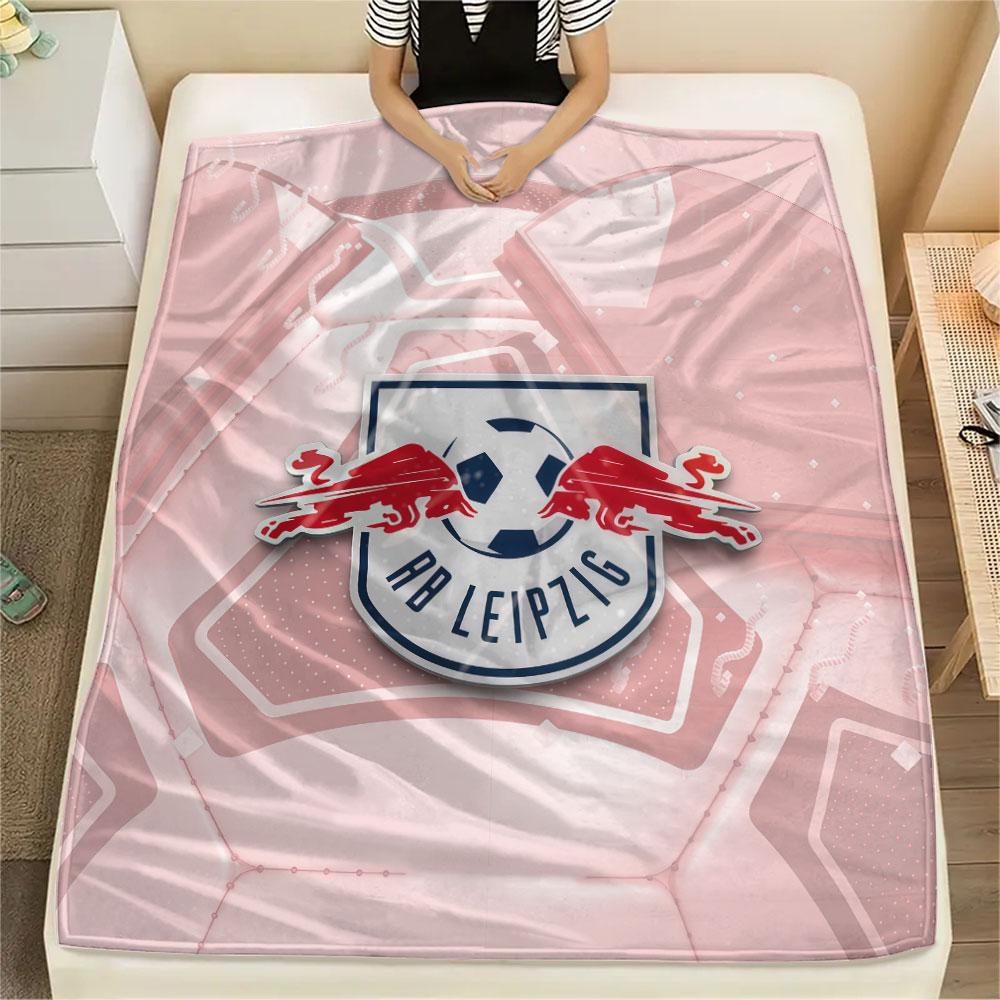 RB Leipzig Printed Flannel Blanket, soft throw for bedroom sofa, washable,soccer fan merchandise, great gift.