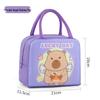 Cartoon Capybara Kids Insulated Lunch Bag - Portable School Lunch Box