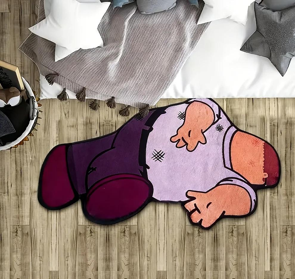 VIKAMA Fashion Cartoon Character Carpet Room Decoration Bedroom Bedside Rug Balcony Corridor Entrance Floor Mat Home Decoration