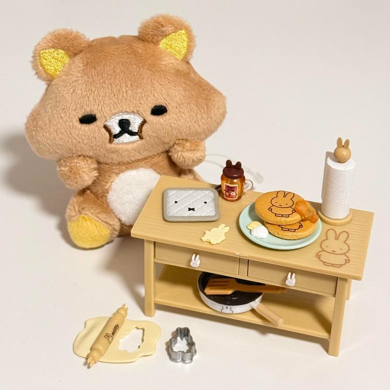 Kawaii Sanx Rilakkuma Beady Eyes Plush Doll Keychain Kiiroitori Foodie Korilakkuma Stuffed Backpack Pendant Cute Keyring Gifts