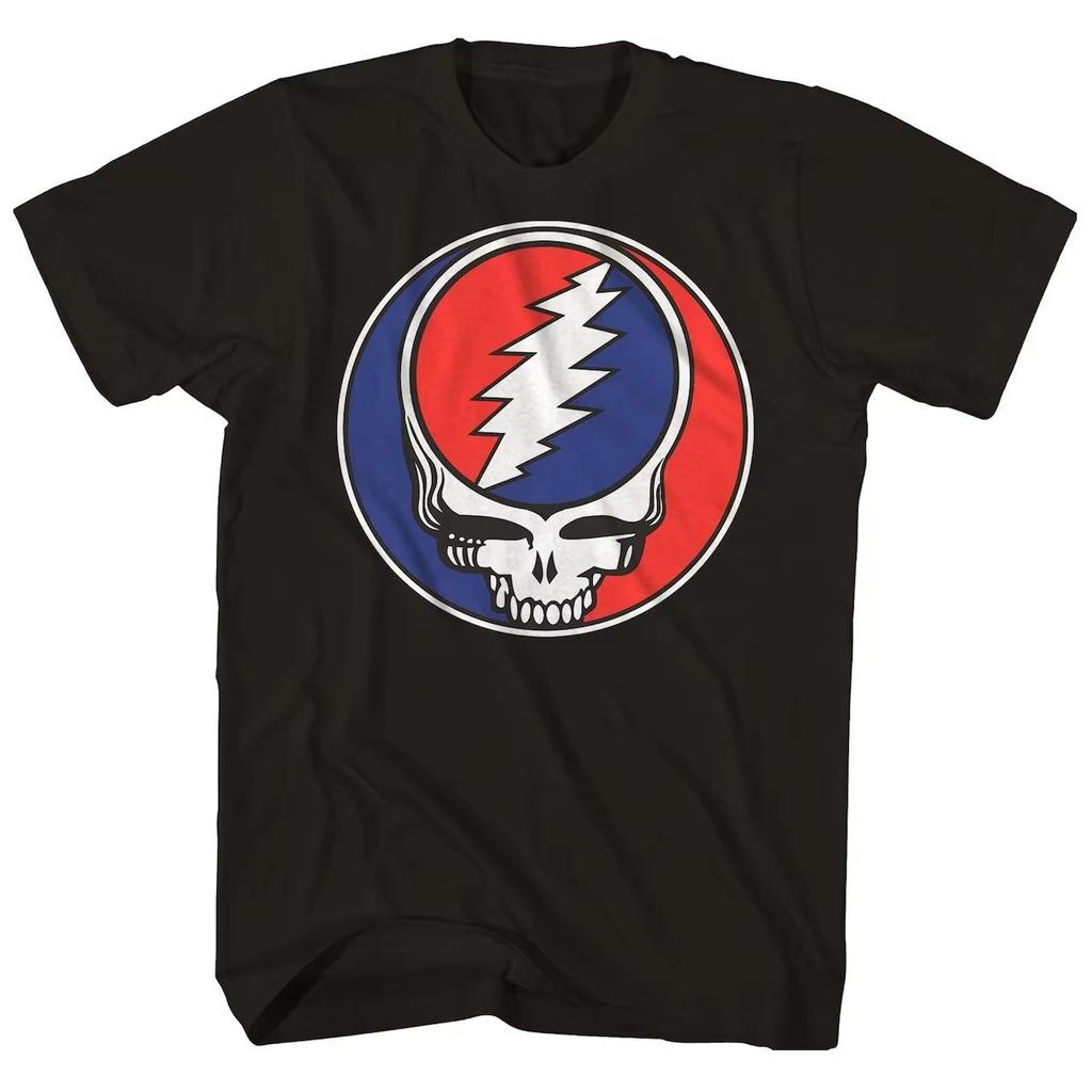 2025 Хлопок Grateful Dead Колдуны Индейский Череп Рок Панк Классическая Футболка Мужская Женская Короткий Рукав Летняя С Круглым Вырезом Y2k ...