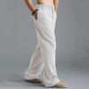Мужские повседневные брюки больших размеров со свободным шнурком, льняные дышащие спортивные брюки для мужчин