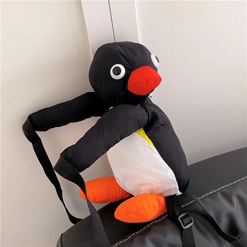 Cartoon Funny Cute Cuddle Penguin Backpack Fashion Personality Plush Doll Bag Children's Bag Shoulder Bag Mini Knapsack Bags