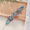 European and American Jewelry Retro Ethnic Style Imitation Turquoise Bracelet Bohemian Handmade Beaded Turquoise Bracelet Women