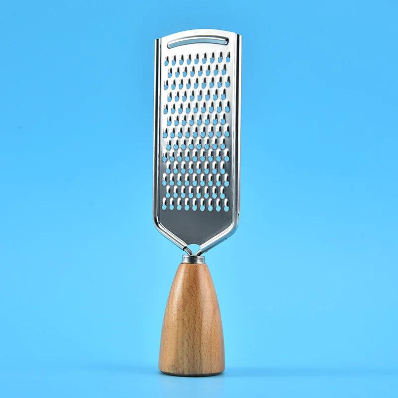 Терка для сыра и картофеля, практичная терка для моркови, металлическая терка, инструмент для чистки картофеля с деревянной ручкой