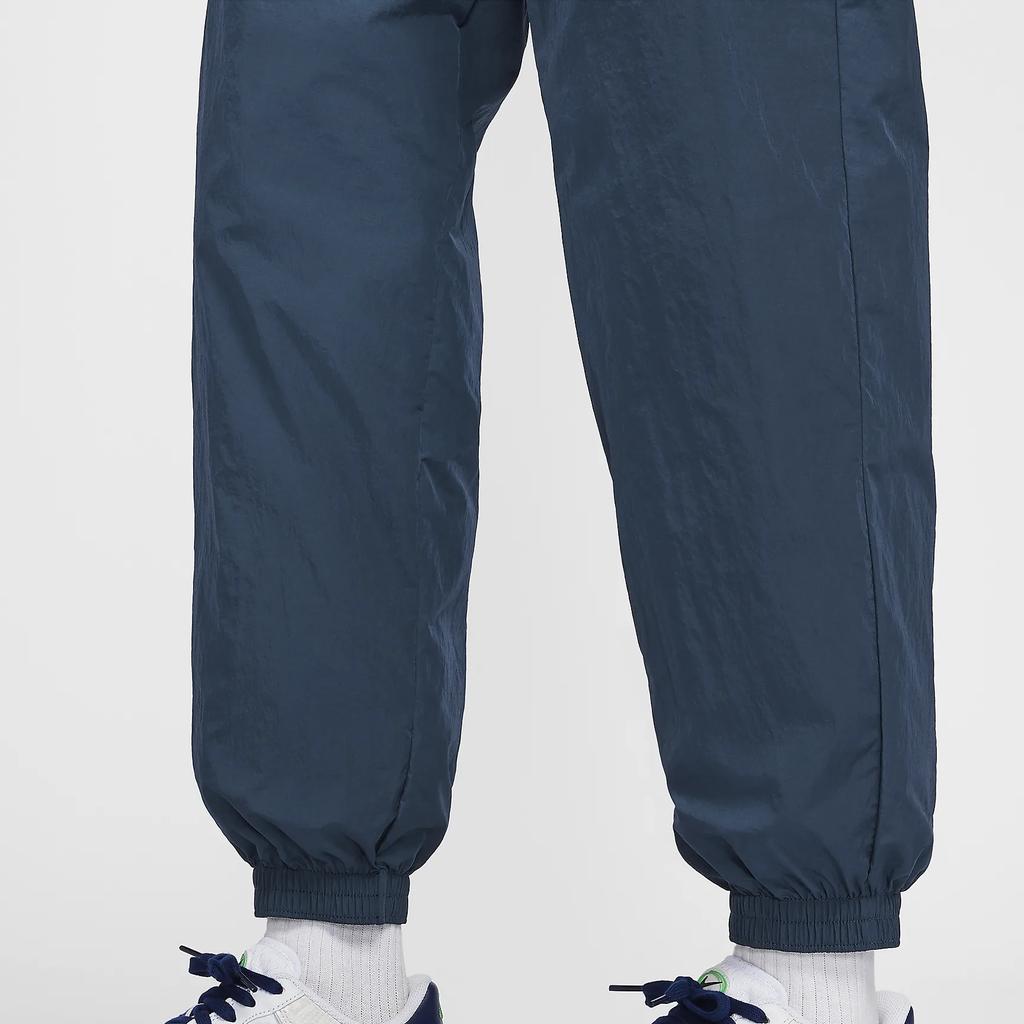 Nike Удобные спортивные брюки средней посадки с мягкими манжетами из трикотажа, женские, темно-синие, FV7669-478