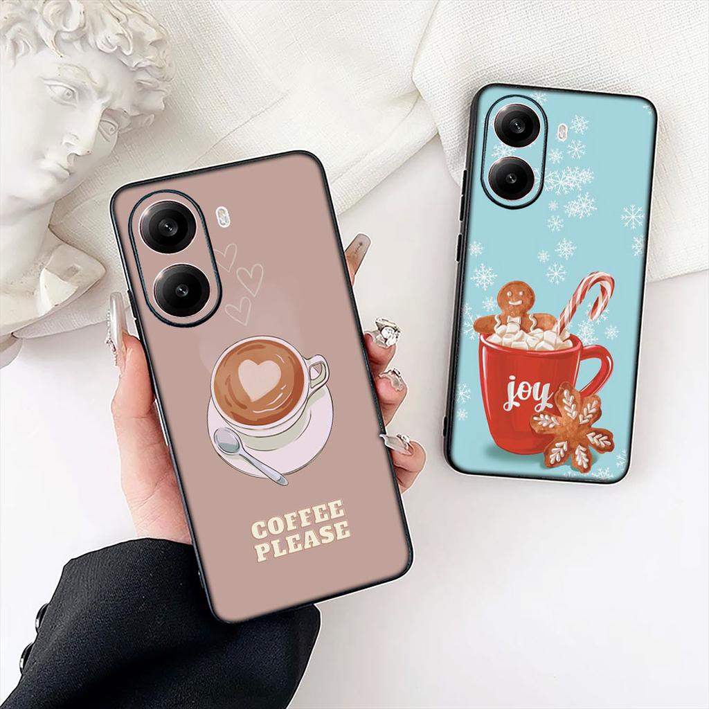 Coffee Merry Christmas Phone Cover for Samsung Galaxy A06 A05 A14 A50 A51 A52 A12 A13 A23 A70 A07 A25 A26 A72 A56 Case