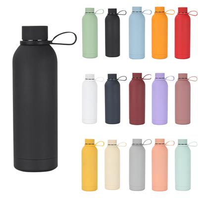 500 мл с портативной ручкой из нержавеющей стали, маленькая изолированная чашка с горлышком, портативная бутылка для воды для занятий спортом на открытом воздухе