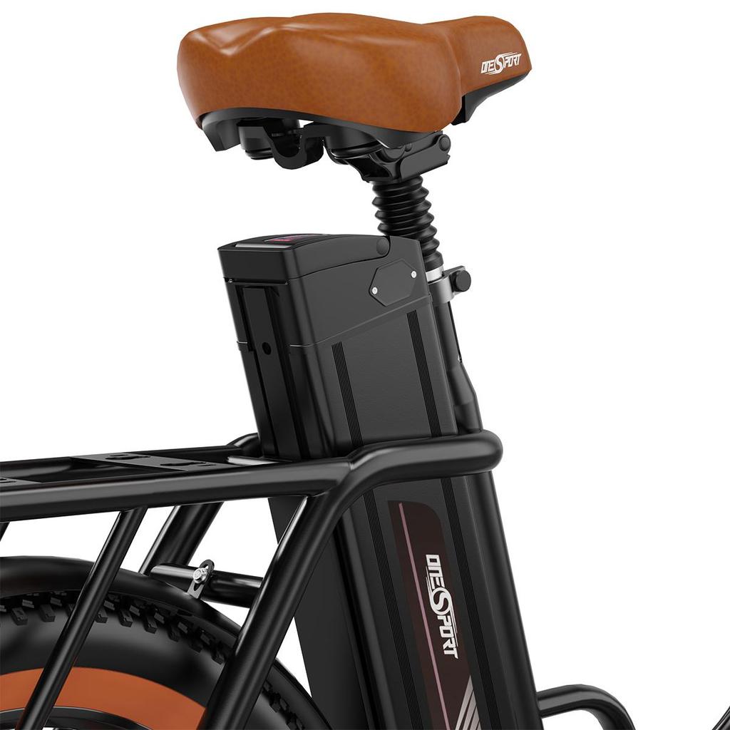 Электровелосипед ONESPORT OT16-2 для взрослых, бесщеточный двигатель 250 Вт, литиевая батарея 48 В 17 Ач, широкие шины 20×3,0 дюйма. Идеально подходит для городских поездок и легкого бездорожья.