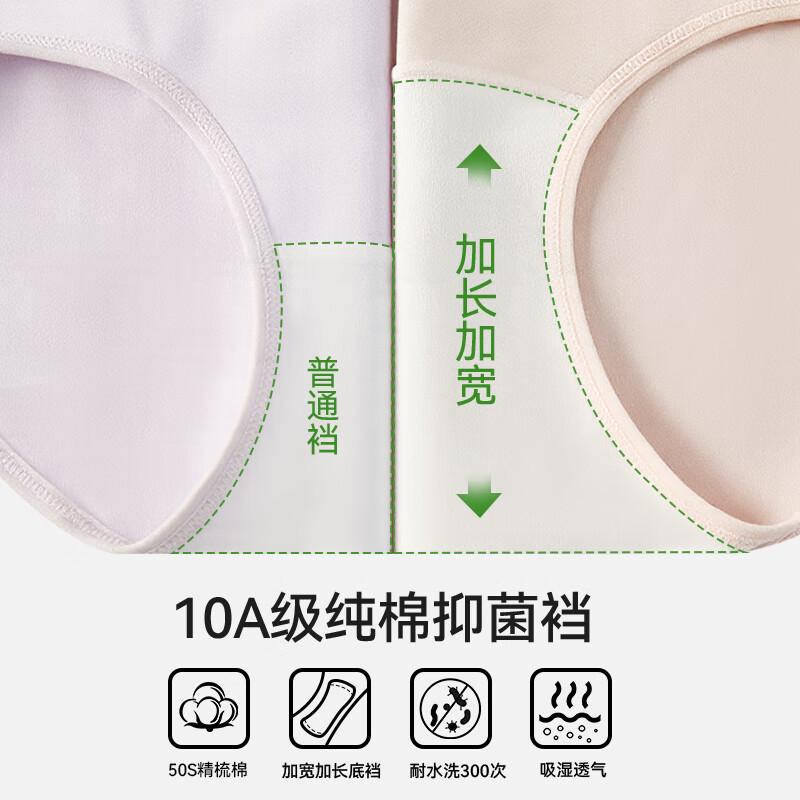 MIIOW Женское нижнее белье, combed pure cotton класса А, 10А антибактериальное, удлиненная хлопковая ластовица, мягные и дышащие трусики-слипы, 5 шт., XL