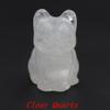 1.5" Various Crystal Energy Stones Carved Cats Rose Quartz Kitten Figurine Natural Gemstone Mini Sitting Cat Chakra Homome Decor