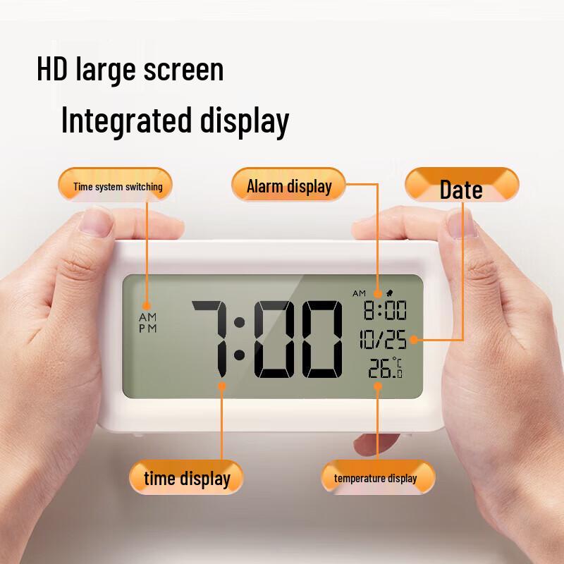 Deli Multi-function Backlit Student Alarm Clock