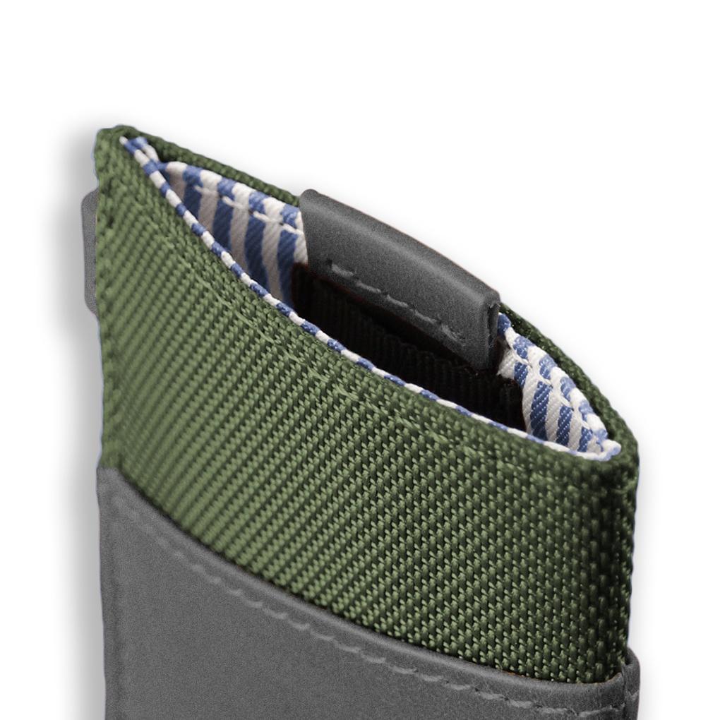 Cambie WOLYT Classic Leather Card Holder - Olive/Gray (WSC-000002)