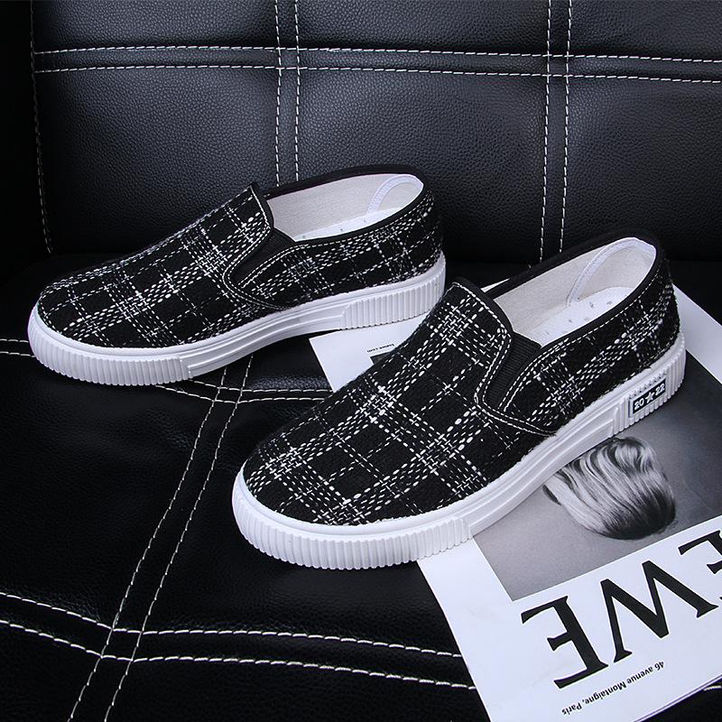 Fashion Fashionable Sports Shoes Korean Version Versatile Flat Shoes New Spring and Autumn Thin Breathable Plaid Women's Casual Shoes