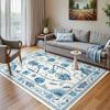 Fresh Elegant Living Rooms Floor Mat Floral Print Home Decoration Rug Non-slip Machine Washable Coffee Table Floor Mats  