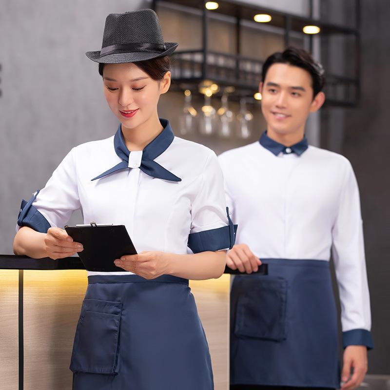 Workwear Cake Shop Hotel Restaurant Hotpot Waiter Work Clothes Female Catering Short Sleeve Professional