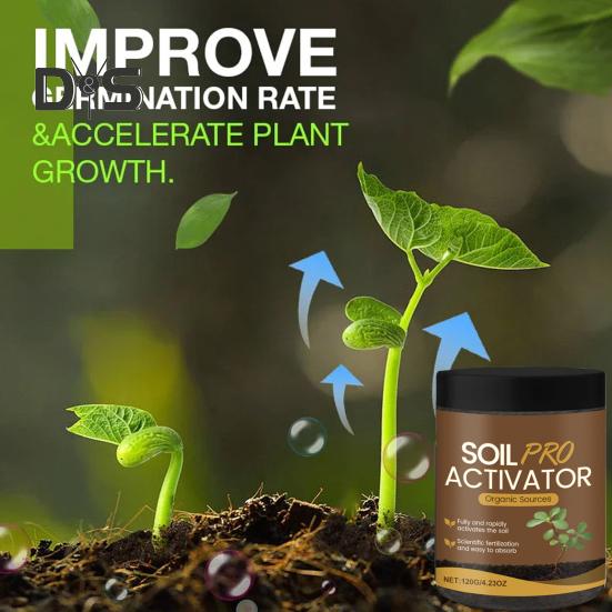 Порошковый активатор почвы Удобрение, богатое питательными веществами, стимулятор роста растений Порошок для активации почвы для почвенной смеси Рассада Компост Растения для помещений и улицы