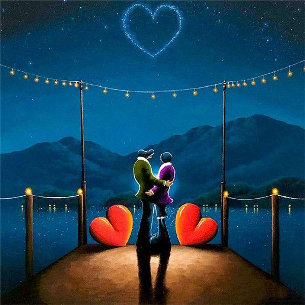 RUOPOTY Цифровая картина «сделай сам» Любовник Рисунок Картина Настенное искусство на холсте Цифровая ручная роспись Гостиная