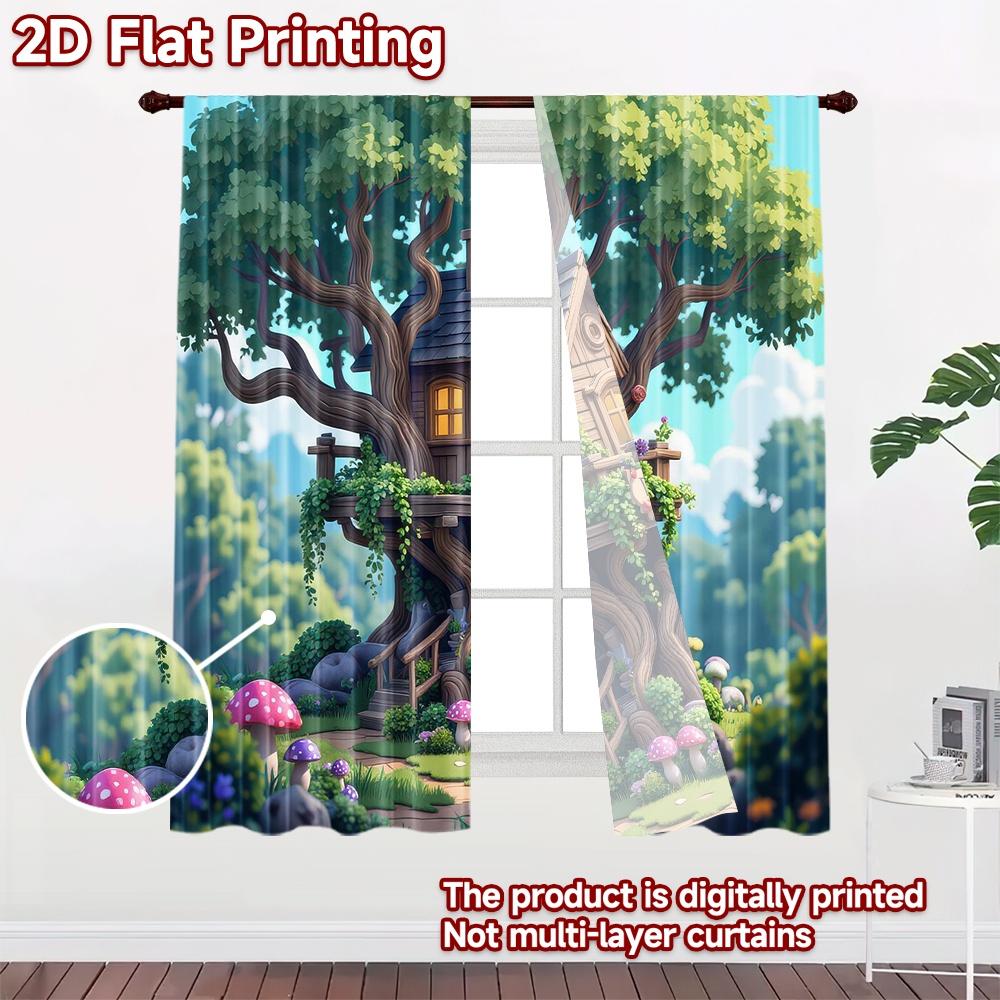 2D плоновый Фотофон Сцена Фон Заколдованное Деревянное Убежище 100% Полиэстер Праздничные Фоны Идеально для