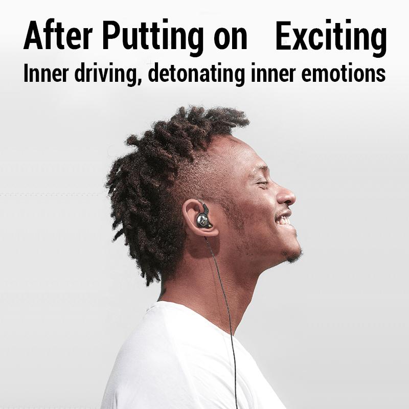 Sport Music HiFi Earphone 3.5mm Wired Headphones with Microphone Musicians Monitors Headset Bass Stereo Headset Earbuds for PC