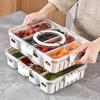Кухонная двухслойная коробка для овощей, сливная корзина, чаша, ящик для хранения, дизайн замка, сушилка для фруктов, ситечки для чистки овощей, холодильник, консервация продуктов