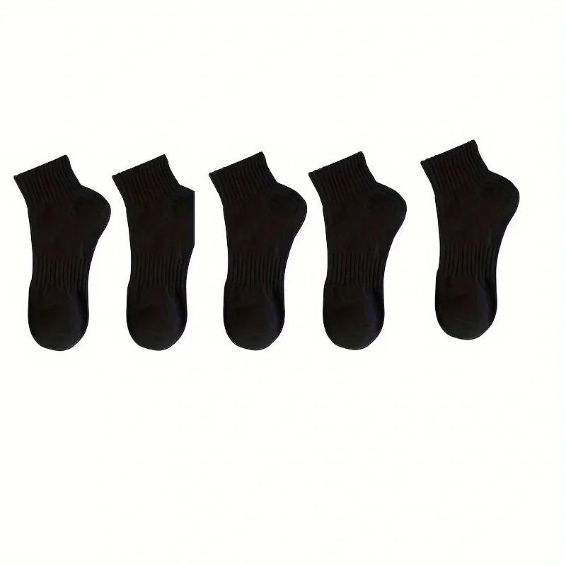 5/6 Pairs Cotton Socks, Soft And Comfortable Ankle Socks, Athletic Socks For Men And Women