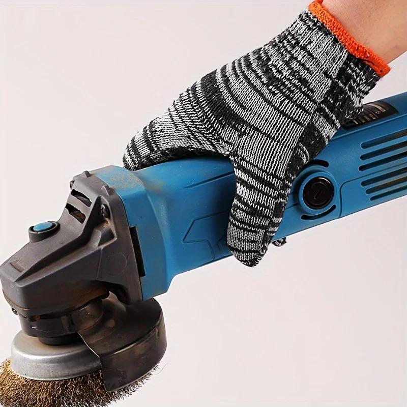 6/12 пар рабочих перчаток, устойчивых к пятнам, для обслуживания автомобиля, кемпинга, скалолазания, вязания, дышащих, защитных рабочих перчаток