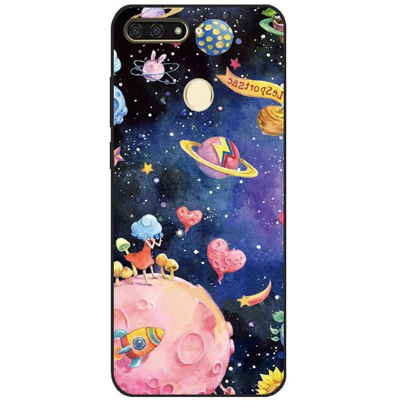 cases for huawei Y6 2018 case 5.7 inch Atu-L21 cover for huawei Y6 Prime 2018 back cover protective soft touch tpu flower rose