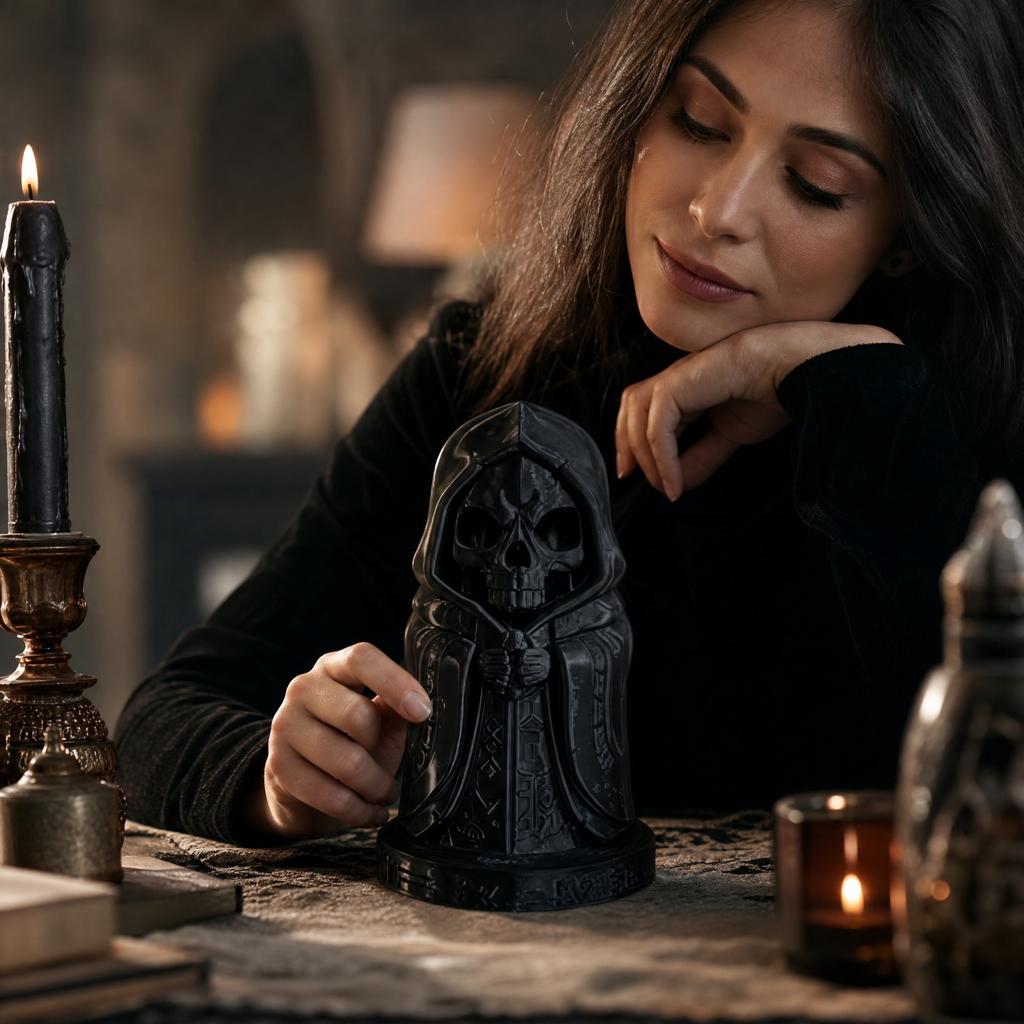 3D-печатная готическая статуя, темная декоративная фигурка для Хэллоуина, домашний декор