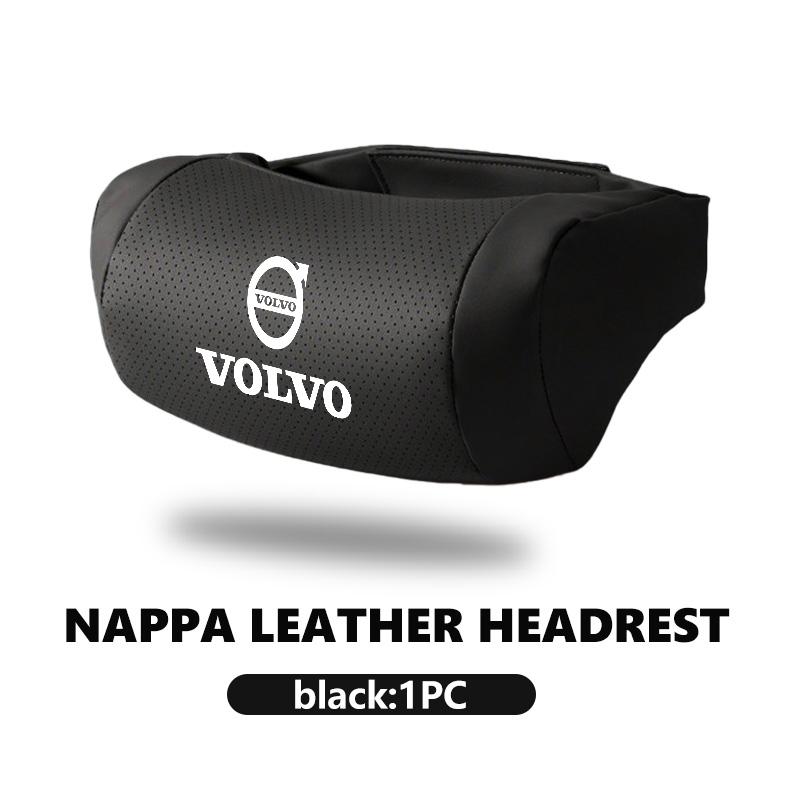 For Volvo Breathable Leather Car Headrest Seat Neck Support Pillow Accessories V40 V60 C30 C70 S60 S80 S90 XC40 XC60 XC70 XC90