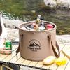 Portable Fishing Bucket Multipurpose Water Storage Bag Travel Camping Folding Bucket Multi-functional Folding