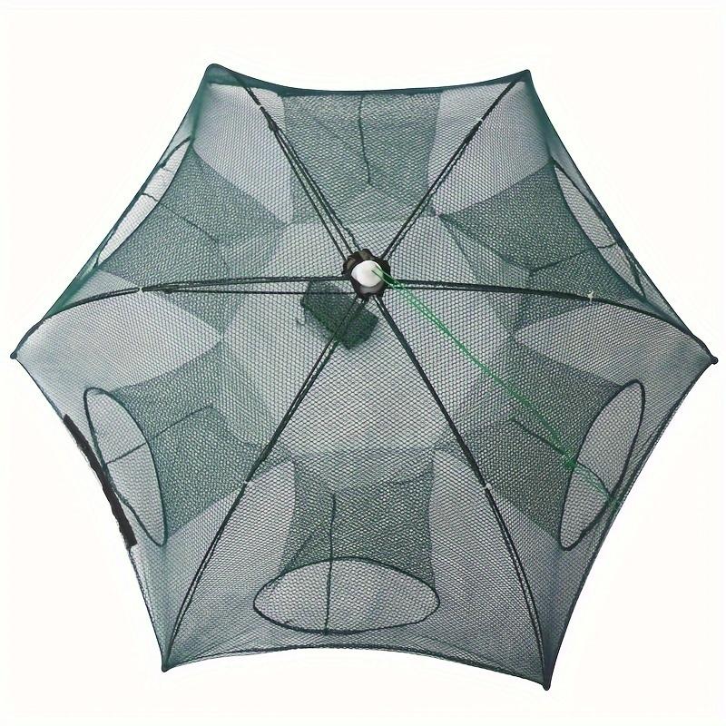 10-hole Portable Fishing Net - Durable Nylon Shrimp, Crab and Fish Catching Tool, Suitable for Outdoor Fishing Adventures.