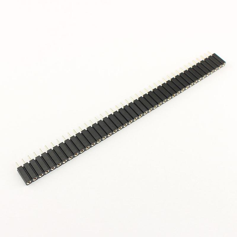 5pcs 2.54mm Pitch 1x40 2x40 40 80 Pin Female Male Hole Round Header Strip Connector Straight Single Double Row Tin Gold Plated